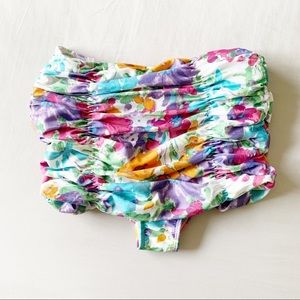 Anthropologie Floral Ruched Bikini Swimsuit Bottom